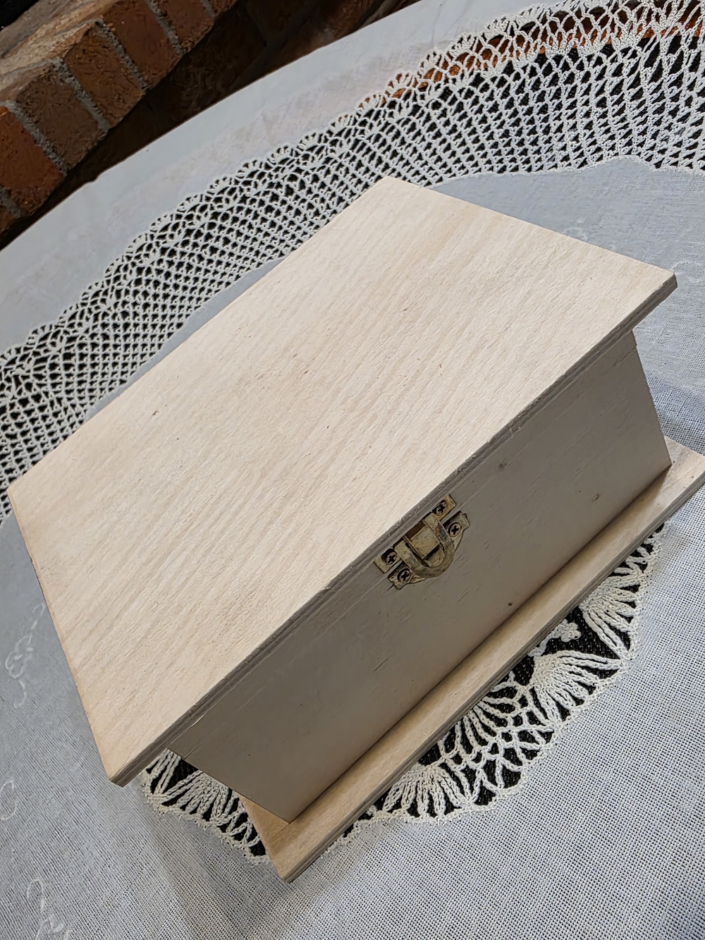 Natural Wood Jewelry & Keepsake Storage Box - Unbranded